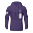 Rlmidhb Hooded Hoodies for Men 2025 Purple Workout Flag Loose Hooded