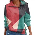 Rlmidhb Long Quarter Zip Pullover for Women 2025 Red Fall Winter Long