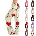 Rlmidhb Valentine's Day 2025 Pajama Pants for Women Knit Ribbed Love