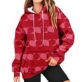 Rlmidhb Valentine's Day Hooded Sweatshirts Love Heart Women Loose