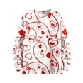 Rlmidhb Valentine's Day Pullover Tops Love Heart Women Fall Knit Red
