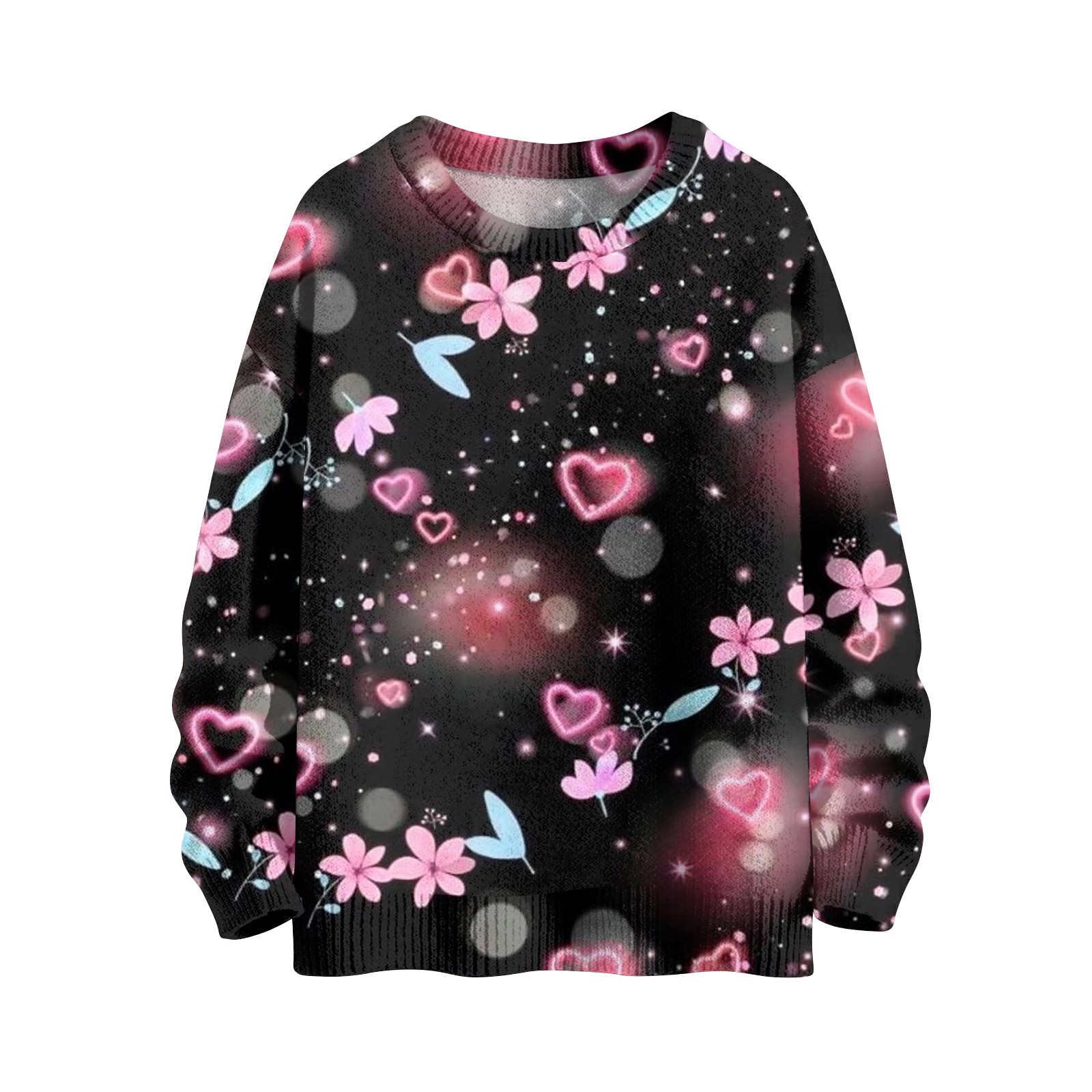 Rlmidhb Valentine's Day Pullover Tops Women Fall Love Heart Knit 2025