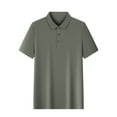 thumbnail image 1 of Rloper-Lop Breathable Ice Silk T-Shirts Stretch Short Sleeve Polo Shirts Summer Mens Anti-Wrinkle Shirt Tops Quick Dry Tops, 1 of 8