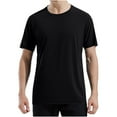 thumbnail image 1 of Rloper-Lop Breathable Sports Shirts for Men Crewneck Short Sleeve Tees Casual Solid Color Shirts Quick Dry Workout Tops, 1 of 5