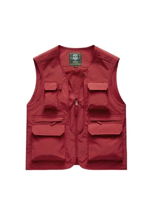Men Summer Outdoors Work Vests Running Waistcoats Outerwears Photography Journalist Cargo Vest Jackets with Multi Pockets