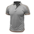 thumbnail image 1 of Rloper-Lop Men Summer Polo Shirts Crewneck Short Sleeve Tee Tops Solid Color Business Shirts Cutton Down Golf Tops wirh Lapel, 1 of 5