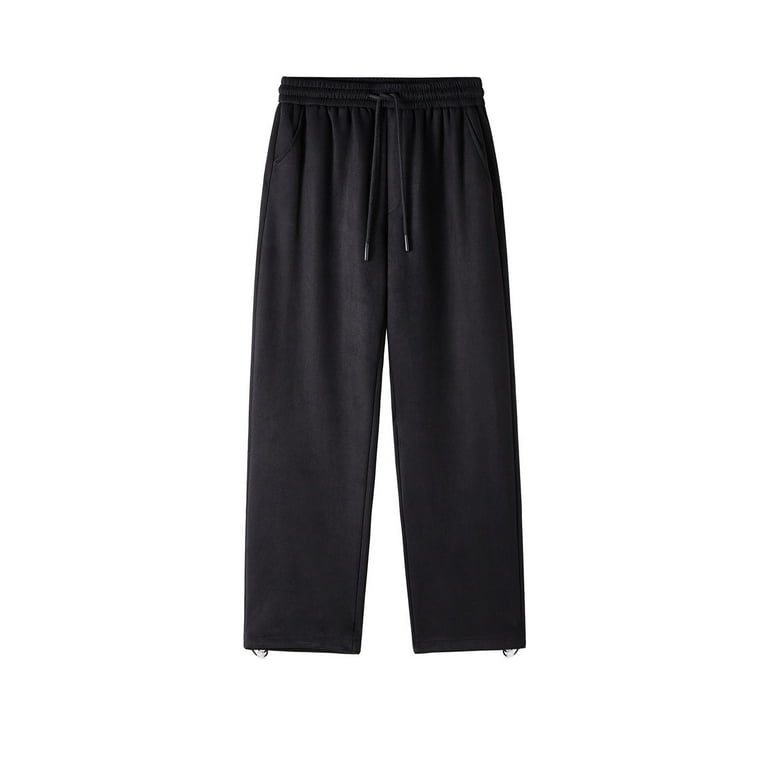 Rloper Lop Men s Baggy Pants Wide Leg Drawstring Waist Sweatpants Loose Fit Solid Color Open Bottom Trousers Lightweght with Pockets 5XL Walmart