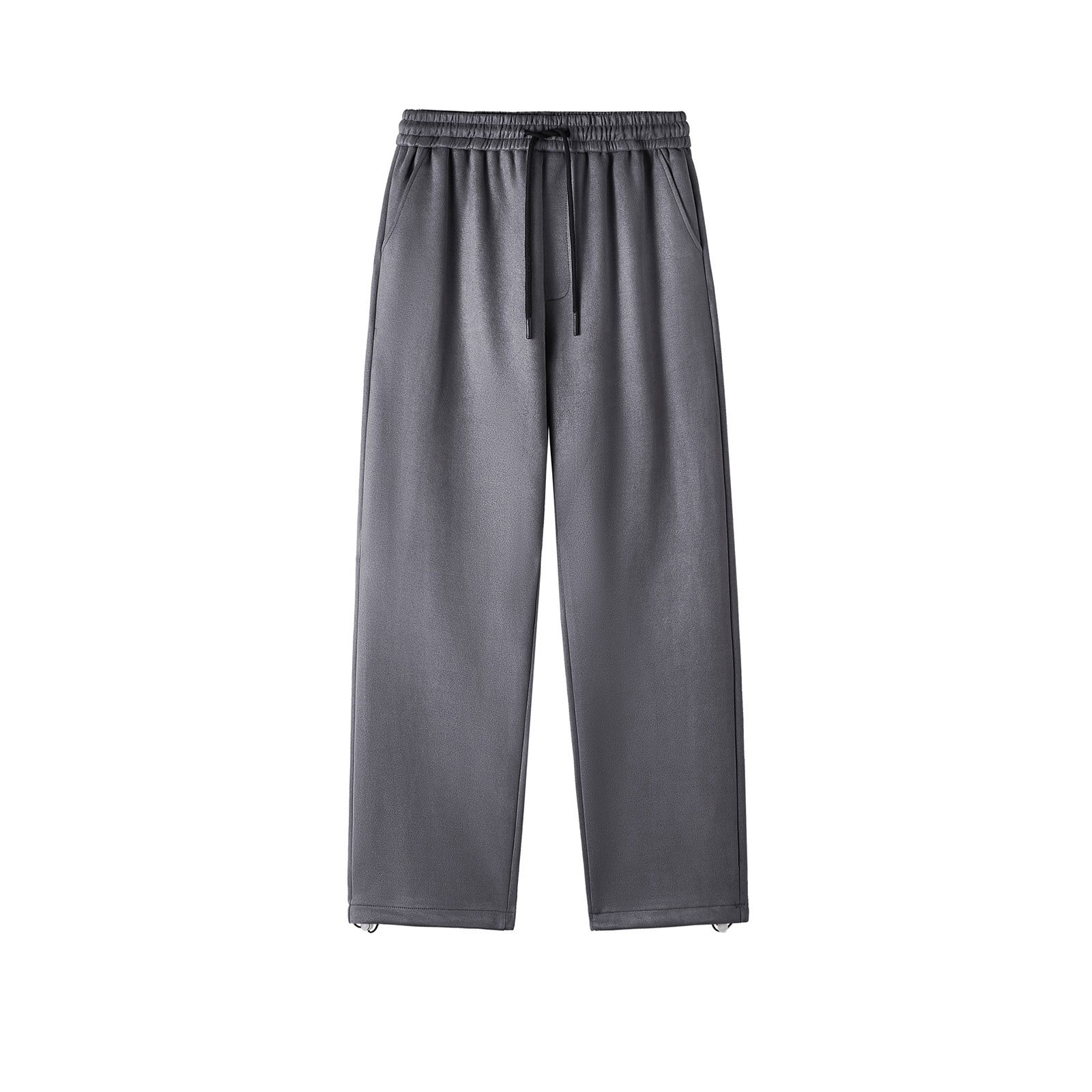 Rloper-Lop Men's Baggy Pants Wide Leg Drawstring Waist Sweatpants Loose Fit  Solid Color Open Bottom Trousers Lightweght with Pockets Dark Gray L -  Walmart.com