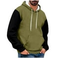 thumbnail image 1 of Rloper-Lop Men's Colorblock Hoodies Fashion Loose Fit Pullover Tops Trendy Patchwork Sweatshirts Casual Long Sleeve Tops with Kangaroo Pocket, 1 of 4