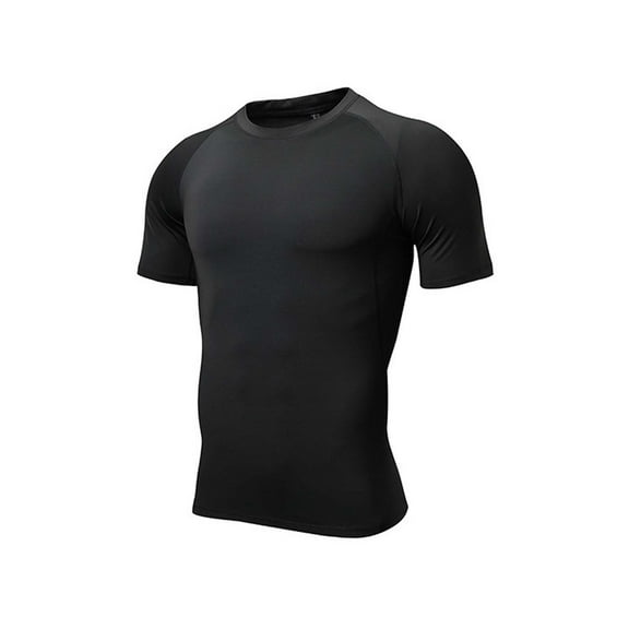 Rloper-Lop Men's Compression Shirts Workout Sports Short Sleeve Running Tops Quick Dry Tight T-Shirts Moisture Wicking Gym Undershirts XL