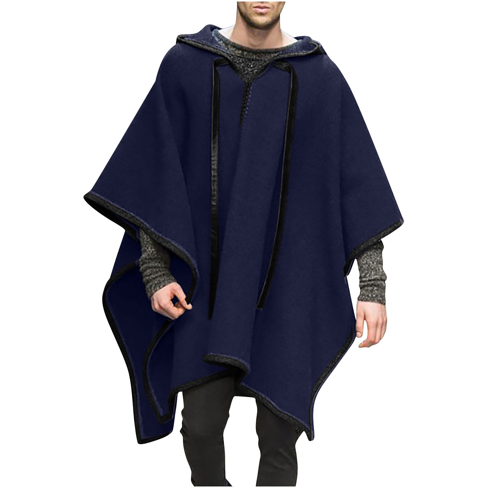 RloperLop Men's Hooded Ponchos Steampunk Gothic Fashion Coats