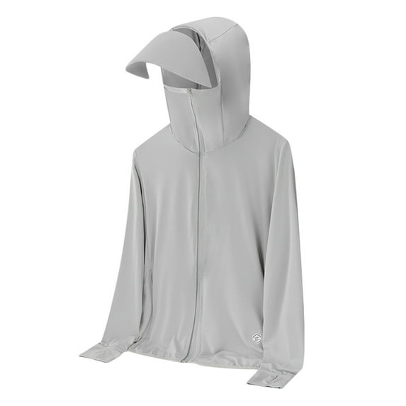 Rloper-Lop Men's Long Sleeve Hoodie Shirts Sun Protection Lightweight Jacket Tops Casual Solid Color Running Cycling Hiking Tee To