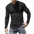thumbnail image 1 of Rloper-Lop Men's Slim Fit Shirts Thermal V-Neck Long Sleeve Compression Tee Tops Athletic Base Layer Tops Gym Workout Running Lightweight Tees, 1 of 6