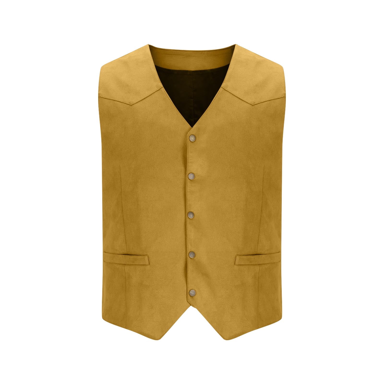 Rloper-Lop Men's V Neck Suit Vests Vintage Cowboy Style