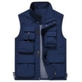 thumbnail image 1 of Rloper-Lop Men's Work Vests Summer Outdoor Sleeveless Vest Jackets Lightweight Safari Travel Hunting Waistcoat With Multi-Pockets, 1 of 2