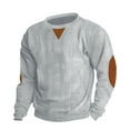 thumbnail image 1 of Rloper-Lop Mens Corduroy Ribbed Sweatshirts Casual Color Blocked Henley Shirts Long Sleeve Henley Shirts Lightweight Workout Outwear Tops, 1 of 5