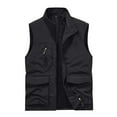 thumbnail image 1 of Rloper-Lop Mens Full-Zip Vest Tops Casual Outdoor Jackets Lightweight Sleeveless Waistshirts Work Photo Travel Vests With Zip Pockets, 1 of 2