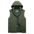 thumbnail image 1 of Rloper-Lop Mens Hooded Traveling Vests with Utility oversized Waistcoats Summer Lightweight Cargo Safari Jackets Casual Gilets with Multiple Pockets, 1 of 5