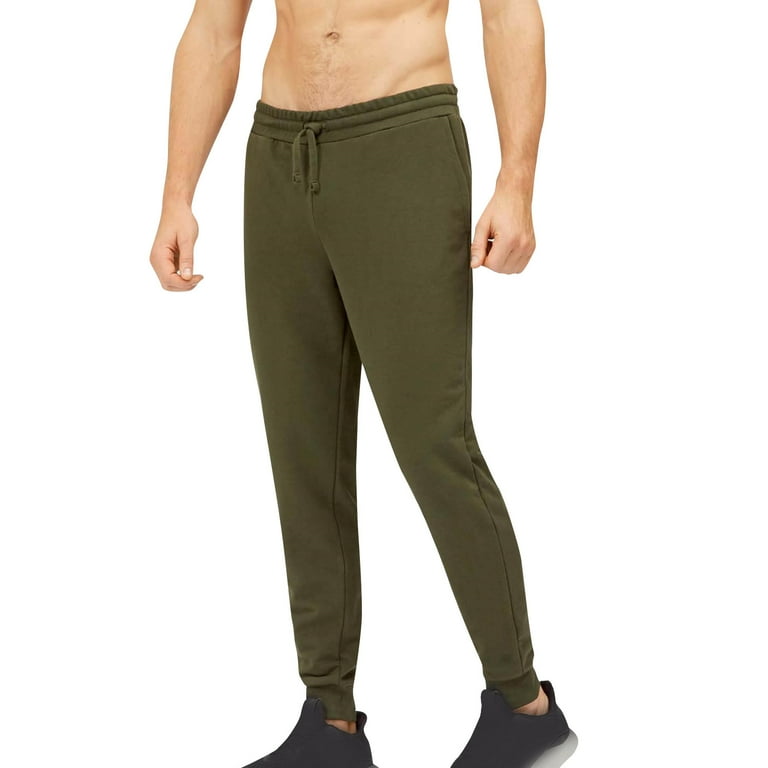 Rloper Lop Mens Joggers Sweatpants Athletic Running Pants Drawstring Elastic Waist Trousers Workout Solid Color Track Pants with Pockets Army Green XXL Walmart