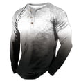 thumbnail image 1 of Rloper-Lop Mens Long Sleeve Henley Shirts 1/70 Button Down Gradient Color Printed Vintage Tops Slim Fit Golf Polo Shirts Casual Outdoor Tees, 1 of 4