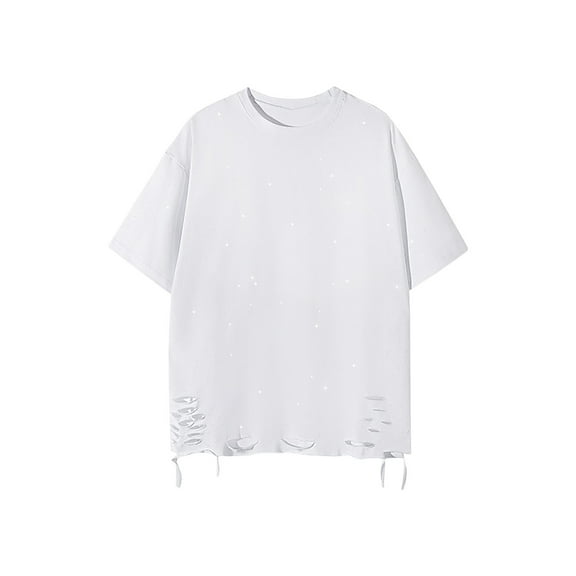 Rloper-Lop Mens Summer Lace Up T-Shirts Men's Short Sleeve Crewneck Shirt Tops Casual Solid Color Blouse Tops Vacation Beach Outdoor Tees