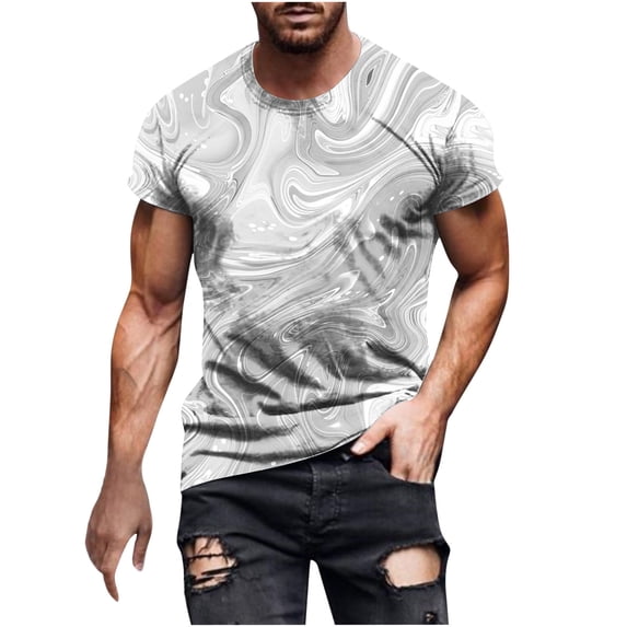 Rloper-Lop Mens Workout Shirt Short Sleeve Quick Dry Lightweight Athletic Running Gym Performance Tops Moisture Wicking Floral Print Tees XXL