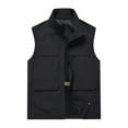 thumbnail image 1 of Rloper-Lop Safari Travel Vests Solid Color Sleeveless Vest Jackets Outdoor Work Photo Cargo Tops Summer Vests with Pockets, 1 of 2