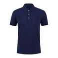 thumbnail image 1 of Rloper-Lop Slim Fit Polo Shirts Mens Lapel Short Sleeve Tee Tops Solid Color Business Shirts Stretch Gym Workout Tees Casual Golf Shirt Tops, 1 of 8