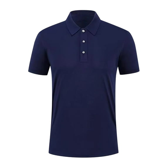 Rloper-Lop Slim Fit Polo Shirts Mens Lapel Short Sleeve Tee Tops Solid Color Business Shirts Stretch Gym Workout Tees Casual Golf Shirt Tops