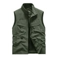 thumbnail image 1 of Rloper-Lop Utility Work Vests Mens Outdoor Sleeveless Solid Color Jackets Lightweight Safari Travel Hunting Waistcoat With Multi-Pockets, 1 of 2