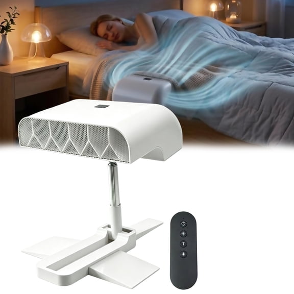 Rlwdqumrt BedFfans for Cooling and Sleep Under Sheets, Rechargeable Cooling System with Remote Control, 5-Speed Adjustable Mattress Fan for Hot Sleepers,Summer Essential