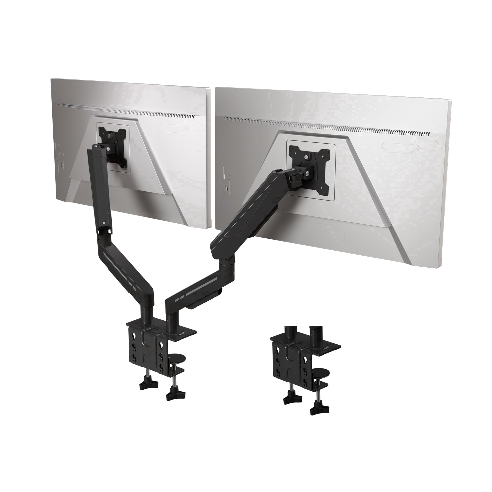RmagineX Dual Monitor Arm Desk Mount, Adjustable Gas Spring Dual Monitor Stand, Fits 17-35 Inch Screen, Full Motion Dual Monitor Holder , VESA Mount, Holds Up to 22lbs Each Arm, Black