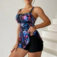 thumbnail image 1 of Itsame Beach Women's Swimsuits Sets, Printed 1 Piece Swimsuits Blue, 1 of 8