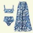 thumbnail image 1 of Itsame Beach Women's Swimsuits Sets, Printed Sweatshirts Dark Blue, 1 of 5
