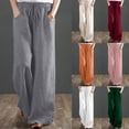 thumbnail image 1 of Itsame Womens Loose Long Pants Solid Color Relaxed Cotton High Waisted Wide Leg Sweatpants Gray Size XL, 1 of 6