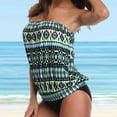thumbnail image 1 of Itsame Swimsuits for Womens Sets, Printed 1 Piece Swimsuits Green, 1 of 6