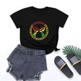 thumbnail image 1 of Itsame Short Shirt Sleeved Tops for Womens New Fashionable Printed Relaxed Round Neck T-Shirt Blouses Black Size 3XL, 1 of 3
