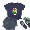 thumbnail image 1 of Itsame Short Sleeved Undershirt Tops for Womens Shirt New Fashionable Printed Relaxed Round Neck T-Shirt Blouses Navy Size M, 1 of 3