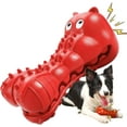 thumbnail image 1 of Rmolitty Squeaky Dog Toys for Aggressive Chewers, Hippo, Natural Rubber Red, 1 of 6