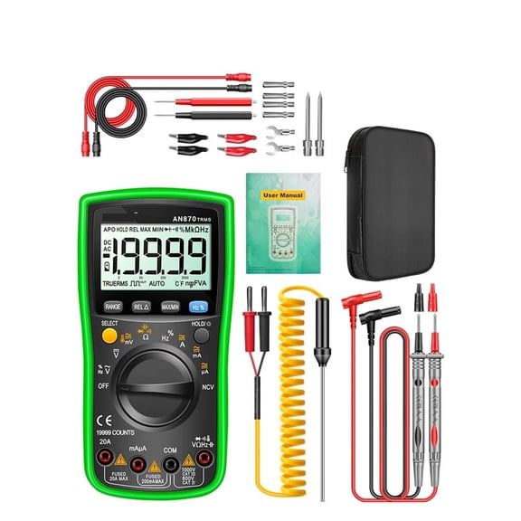 Rms Multimeters AC/DC Current Meter Voltimetro Digital Multimeter 19999 Counts True Profesional Voltage Tester ,Battery Test