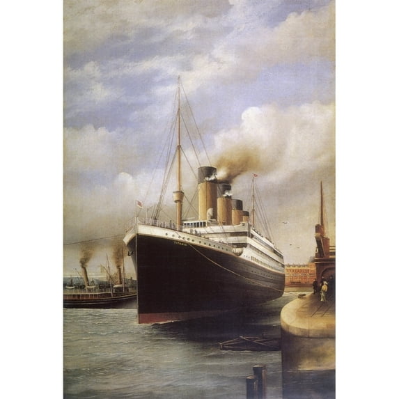 Rms Titanic Docked Poster Print By Mary Evans Picture Library (18 X 24)