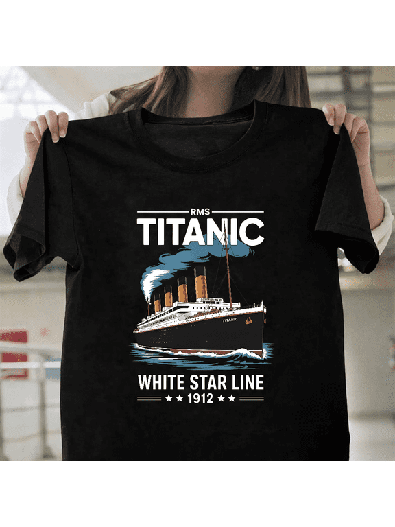 Rms Titanic White Star Line Vintage Ship Unisex T-Shirt, up to size 3XL.