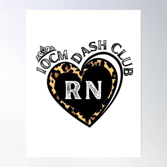 Rn 10Cm Dash Club Poster Wall Art, Modern Wall Decor, 8x12 UNFRAMED