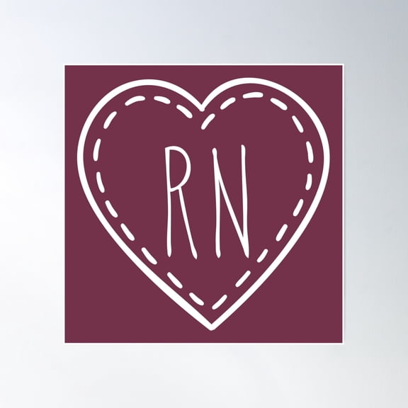 Rn Poster Wall Art, Modern Wall Decor, 16x16 UNFRAMED