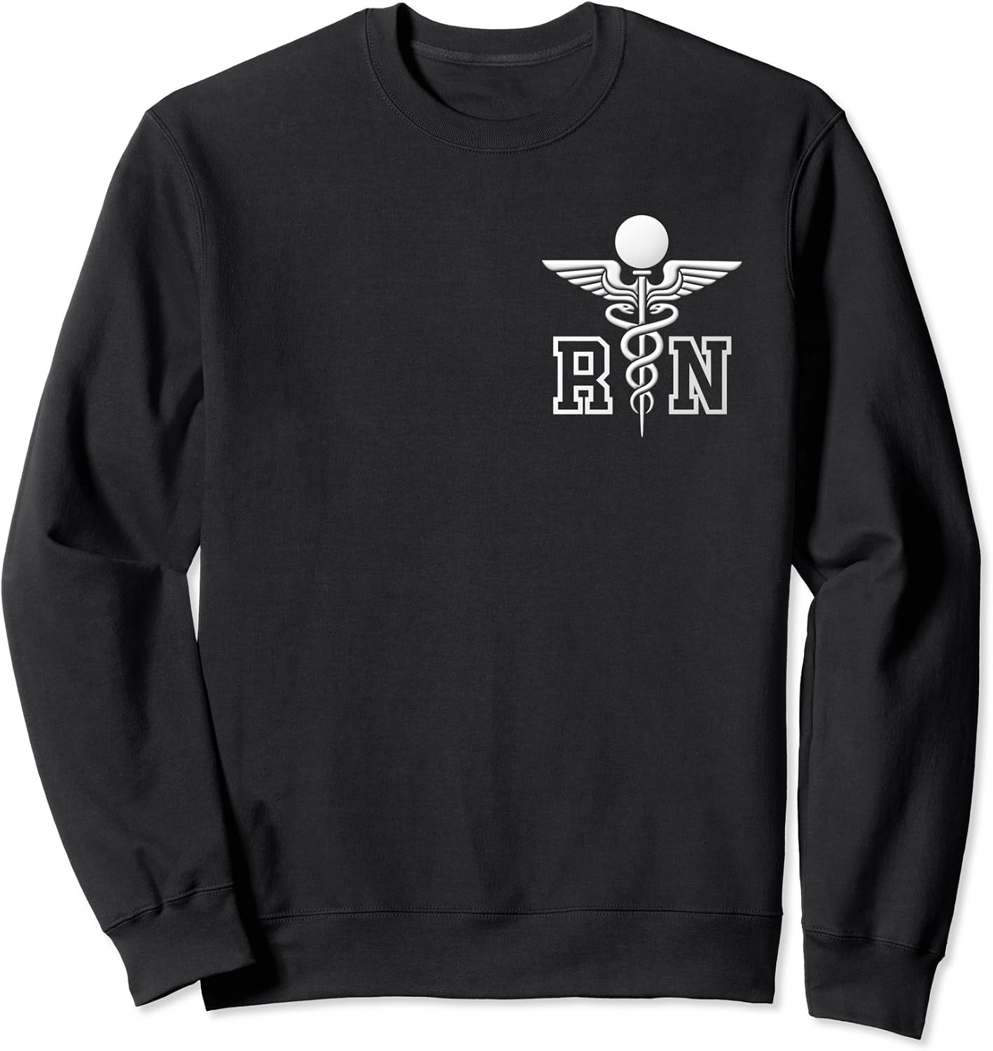 Medical Sign Rn Rn Registered Nurse Caduceus Medical Symbol Sweatshirt - Walmart.com