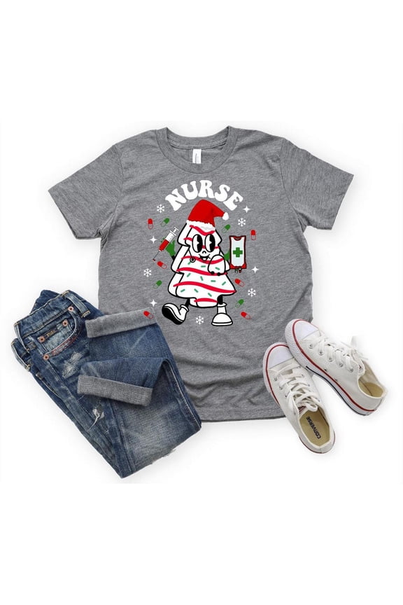 Rn Registered Nurse Winter Tree Cake Crew Tshirt Hoodie Sweatshirt All Size S-5XL