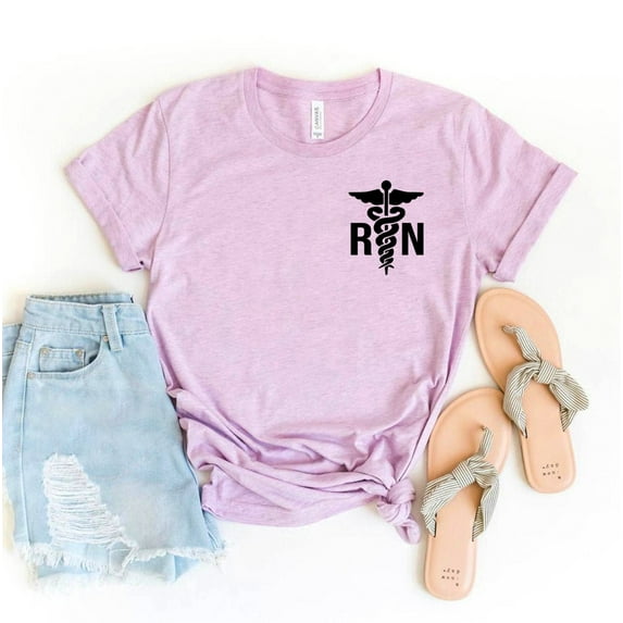 Rn T-shirt Inspire Heal Shirt Registered Nurse Gift Week Top Pocket Tee School Shirts Love Tshirt Nursing Student