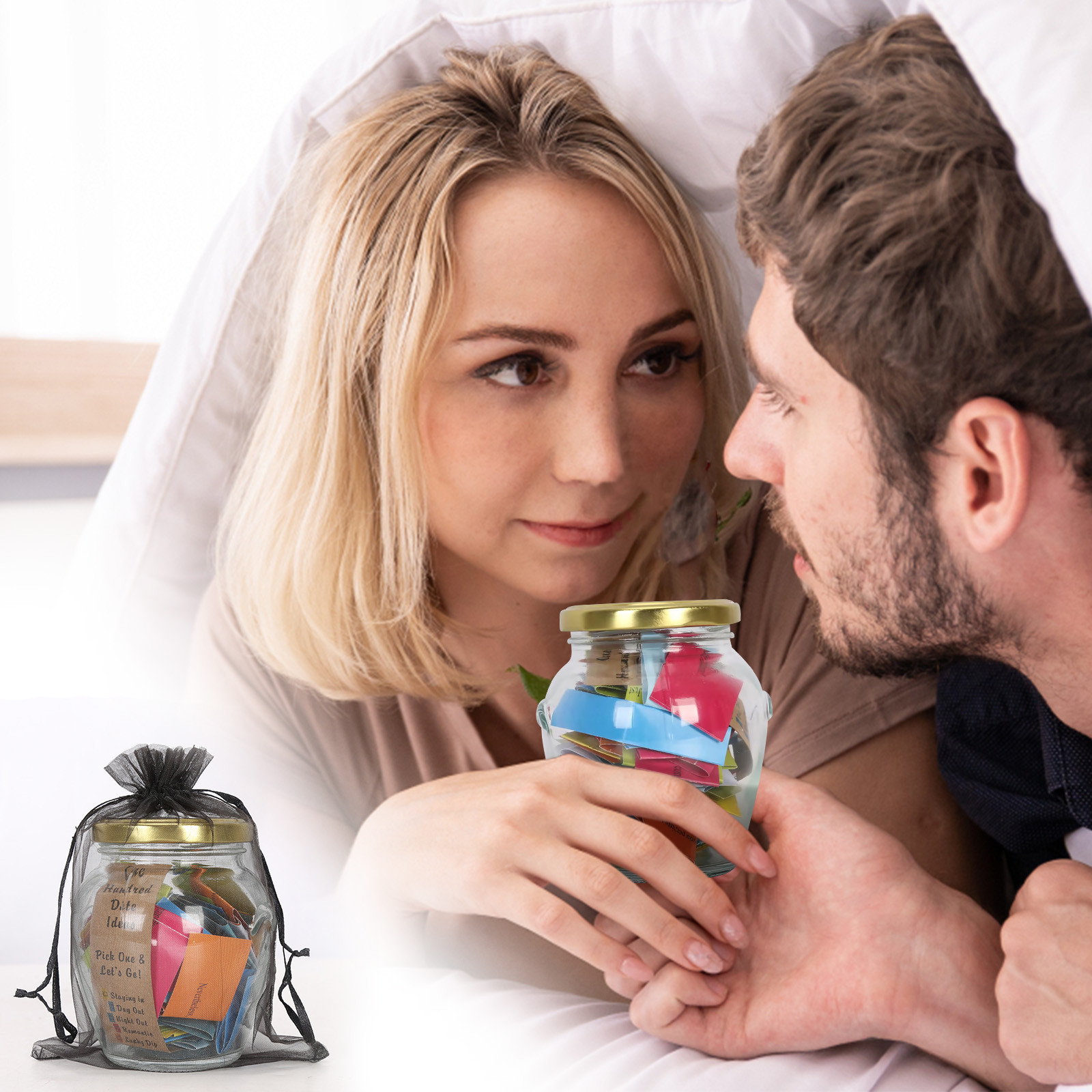 RnemiTeamo 100 Date Night Ideas,Couples Games Date Night Ideas,Date Night Box for Couples