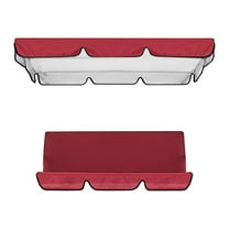 RnemiTe-amo 195x125cm Red Patio Swing Cushion Red Cover, UV Protection 3 Seater