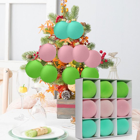 RnemiTe-amo 9 Pcs Velvet Ornaments Balls, Velvet Ornaments for Christmas Tree, Velvet Christmas Ornaments Balls, 3.15 Inch Velvet Christmas Ornaments